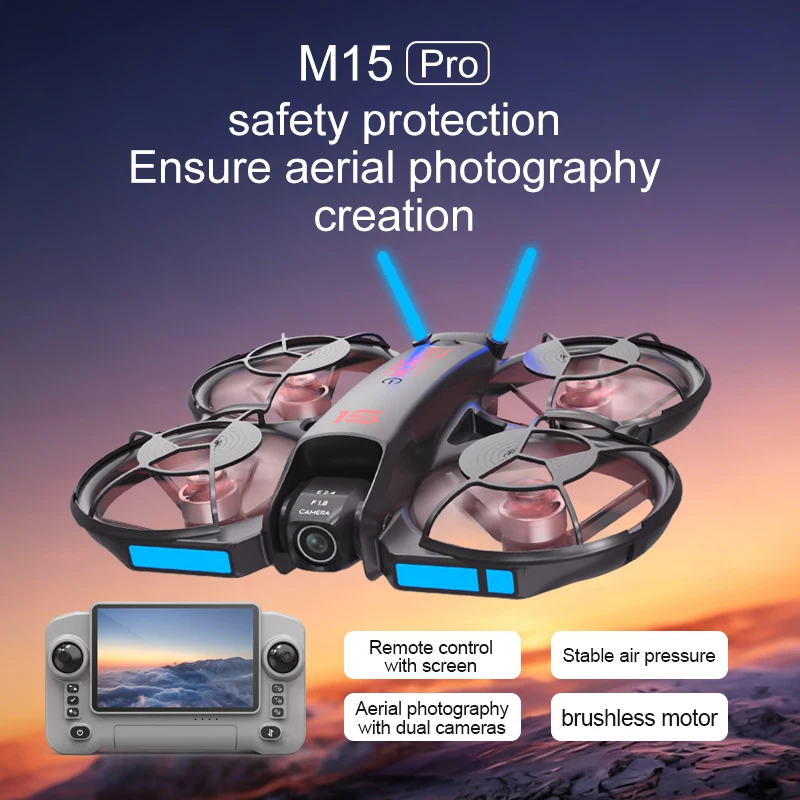 2026 New M15 FPV Drone with Sc - огляд і ціна Rc Helicopter Case